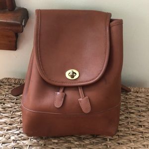 Vintage Coach Tan Mini Daypack Backpack